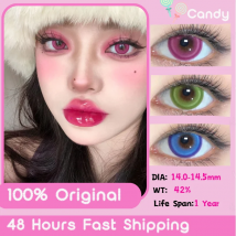 UYAAI 1 Paar kosmetische Farblinse Korea Big Eyes Kontaktlinsendurchmesser große rosa Linse für Cosplay Kitty abgestufte blaue Linsen
