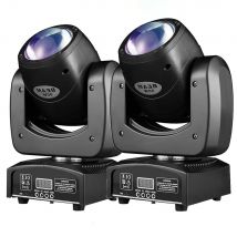 2 uds 90W LED haz de luz con cabezal móvil RGBW 4 en 1 brillo mejor con DMX, compatible con sonido activado y modo automático para bares de discoteca