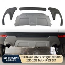 Rear Bumper Insert Exhaust Tube Cover For Range Rover Evogue Prestige 2010 2011 2012 2013 2014 15 16 17 18 L538 Car Accessories