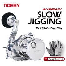 NOEBY Lento Jigging Mulinello da pesca 15kg 25kg Max Drag 5.2:1 Acqua salata Traina in lega di alluminio Barca Lure Casting Mulinello da pesca