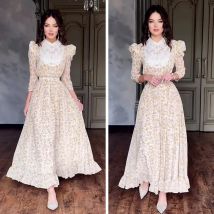 Ramadan Frauen Kleid Blume Drucken Kaftan Dubai Marokko Abayas Islam Vestidos Arabischen Lange Robe Eid Muslimischen Abaya Kleider Jalabiya