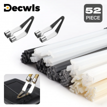 Set di utensili per saldatura in plastica da 52 pezzi, 2 punte per pistola per saldatura in plastica con connettore da 6 mm, 50 bacchette per saldatura in plastica, adatte per pistole per saldatura in