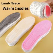 1Pair/2Pair New Winter Alpaca Wool Insoles Soft Thickened Foot-Warming Insole Comfortable Shock-Absorbing Shoe Pads Unisex