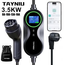 TAYNIU Tipo 2 EV Caricatore 3.5KW 16A APP 5 Metri 1 Fase AC 80V-260V 7KW 32A Cavo di Ricarica Elettrico Wallbox per Auto Elettriche
