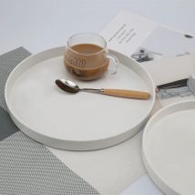 AhunderJIAZ Rundes Schmucktablett im nordischen Stil, Wohnzimmer, Küche, Haushalt, Dekoration, Kosmetik, Kleinigkeiten, Aufbewahrungstabletts