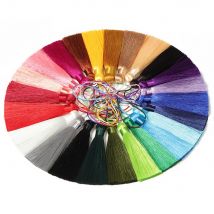 10 stücke Polyester Quaste Ohrringe Seide Pinsel Anhänger Ohrring Charme Satin 8cm Quaste DIY Näh vorhänge Schmuck machen Ergebnisse