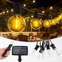 Lampada da esterno per ghirlanda solare G40 Lampadina infrangibile a LED 68FT Lampada da patio impermeabile con telecomando per cortile di nozze