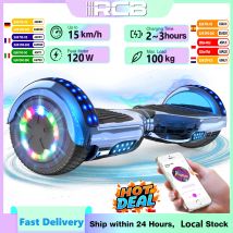 RCB Hoverboards 6,5 pollici Skateboard Hoverboards per bambini e adolescenti con Bluetooth - Luce LED Segway con motore potente Regalo per bambini