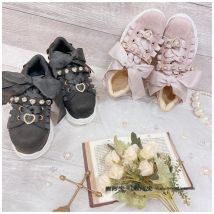 Japanische Art Frühling neue Perle Strass süße Lolita Plattform Sport klobige Schuhe Student Frauen dicken Boden Schuhe