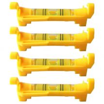 Nivel de cuerda de 4 piezas, línea colgante, niveles de burbujas para nivelación, topografía, comercio de construcción, albañilería, Etc. (Amarillo)