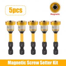 50 mm 5-teiliges magnetisches Trockenbau-Schrauben-Bits-Set mit Positionierungs-Bohrer-Halter-Verlängerung für die Ortung von Schrauben-Werkzeugen