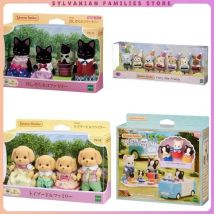 Echte Ternurines Sylvanian Families Anime Figuren Die Pudelfamilie Bulldogge Baby Märchen Freunde Auto Set Spielzeug Mädchen Geschenke