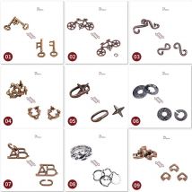 3D-IQ-Spiele wachsen den Intelligenz Denksportaufgaben für Erwachsene Kinder mit Spielen Puzzle Metall-Fidget-Spielzeug