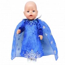 43cm Neue Geboren Baby Puppe Kleidung Elsa Prinzessin Kleid 18 Zoll Mädchen Puppe Kleid Neue Jahre Geschenk Spielzeug Puppe tragen