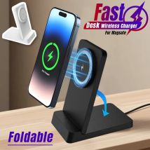 Stazione di ricarica wireless veloce magnetica per Magsafe iPhone 16 15 14 13 12 Pro Max Dock di ricarica per smartphone pieghevole da tavolo