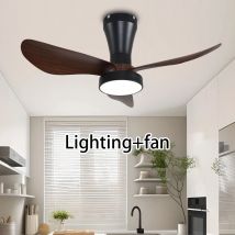 32 Inch Modern LED Ceiling Light, Small Fan, Silent High Air Volume, Living Room, Bedroom, Dining Room, Remote Control Dimming