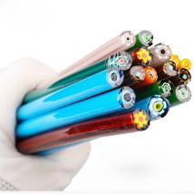 250g COE90 Frit Millefiori Fusing Glass Rod Jewerly DIY Materials Making in Microwave Kiln