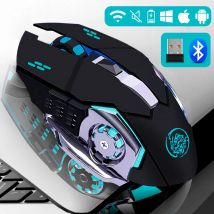 Kabellose Maus Gaming Computer leise wiederauf ladbare Bluetooth-Maus USB mechanische Esport geräte beleuchtete Gaming-Maus für PC-Laptop