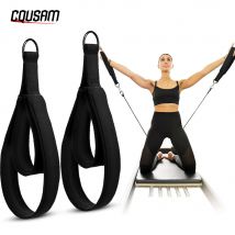 1 Paar Pilates-Doppelschlaufengurte für Reformer Fitness, D-Ring-Gurte, Griff, Yoga-Übungszubehör für das Training im Heim-Fitnessstudio
