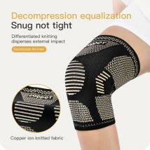 Ginocchiera in rame da 1 pezzo per supporto dal dolore da artrite, manica al ginocchio in rame per dolore al ginocchio, manica di compressione per lo sport, sollievo dal dolore al ginocchio