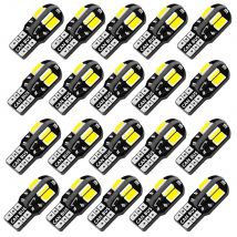 10/20PCS W5W T10 Żarówki LED Canbus 5730 8SMD 12V 6000K 194 168 LED Samochodowe światła kopułkowe Światło postojowe Automatyczna lampka sygnalizacyjna