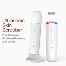 ANLAN Ad Ultrasuoni Scrubber Della Pelle Peeling Viso Ad Ultrasuoni EMS Lifting Del Viso Rosso Blu Cura Della Pelle Poro Macchina di Pulizia Profonda IPX7