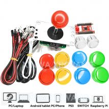 Kopie Sanwa Joystick Arcade Spiel Diy Kit Für Raspberry Pi PC PS3 Schalter USB Controller Null Verzögerung Bord Taste Set NEO GEO