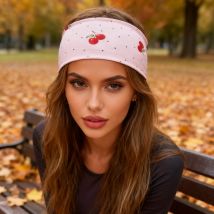 1pc Mode Erdbeere Kirsche Drucken Breites Stirnband Gesicht Waschen Make-up Haar Band Nette Elegante Frauen Weiche Haarband Koreanische bandana