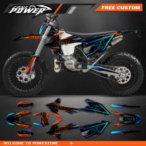 Powerzone Custom Team Decals Stickers Kits for KTM 125 200 250 300 350 450 500 EXC XCW 2017 2018 2019 SX SXF 2016 2017 2018