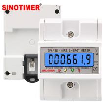 Din Schiene 380V 80A 3 Phase 4 Draht Elektronische Watt Power Energy Meter Wattmeter kWh Lcd-hintergrundbeleuchtung Display Mit