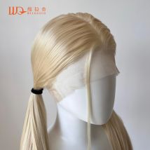 360 synthetische Perücke für Frauen, vorgezupfte 613-blonde Perücke, 66 cm, natürlich aussehende HD-Spitzenfront-Synthetik-Spitzenperücken für den täglichen Gebrauch