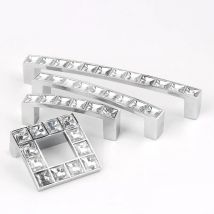 Echte Küchengriffe Puxadores Lochabstand 32/64/96/128 mm transparenter Acrylgriff Schubladenknopf Möbelgriffe Schrank