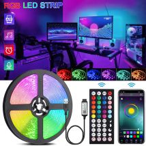 Taśma LED RGB Synchronizacja muzyki USB 5V Zdalne sterowanie Wstążka LED Elastyczna lampa do pokoju Impreza TV Biurko Sypialnia Dekoracja