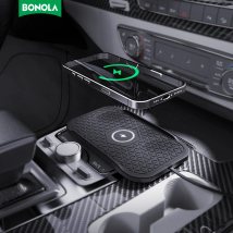 Tappetino antiscivolo per caricabatterie wireless per telefono per auto Bonola per VW/Toyota/Audi Cavo di ricarica wireless veloce da 15 W per veicoli universali di tipo C