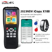 NFC Smart Card Reader Writer Copiatrice RFID 125KHz 13.56MHz USB Fob Programmatore Copia Chiave crittografata con trasmissione vocale X100