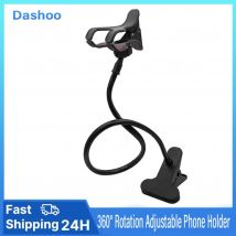 360 °   Rotationsverstellbarer spiralförmiger langer Arm-Telefonhalter mit doppeltem Klemmkopf. Beobachten Sie Ihre Hände, die Filme lesen, super praktisch