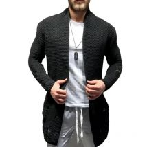 New 2025 Autumn Winter Men's Knitted Coat Long Cardigan Sweater Male Fashion Casual Large Men's Jacket Trench Coat Men Clothing