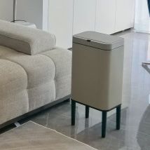 Smart Sensor Mülleimer 20L Küche Badezimmer Toilette Edelstahl Große Kapazität Müll Hohe Fuß Papierkorb mit Deckel
