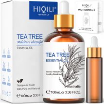 HIQILI 100ML Tea Tree Oli Essenziali per Diffusore Umidificatore Aromaterapia Massaggio Olio Aromatico per Candele Fare Sapone Cura Dei Capelli