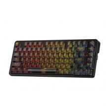 Redragon K649 PRO 78% tastiera da gioco RGB con guarnizione Wireless, 3 modalità 82 tasti tastiera meccanica compatta Hot-Swap completamente trasparente