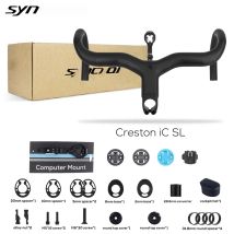 Syn Creston IC SL Carbon-Cockpit Vollständig Intern Verlegte Kabel Rennrad-Lenker Di2 Matt Schwarz Integrierter Carbon-Lenker