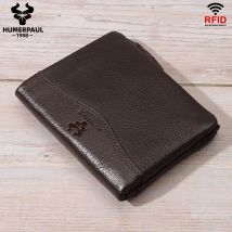 LAREET RFID Senior Kurze Brieftasche Für Männer Echtes Leder Geldbörsen Mit Kartenhalter Bifold Zip Münzfach Kleine Billetera Hombre