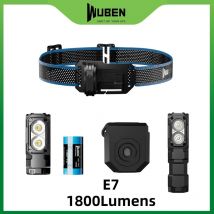 WUBEN E7 Lampada frontale e torcia leggera ricaricabile 1800 lumen
