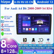 4G 2Din Android Automotivo per Audi A4 2000-2009 B6 B7 S4 B7 B6 RS4 SEAT Exeo Autoradio Lettore video multimediale Navigazione GPS