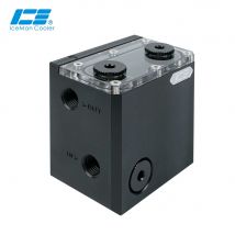 Iceman cooler g1/4 "2u server d5 reservoir für flüssigkeits schleife wasser kühlung, kleiner wassertank, pom schwarz, ICE-2UD5R