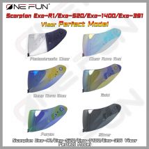 Visiera fotocromica per casco moto Scorpion R1/520/1400Exo/391 - Protezione UV Protezione solare antivento Lente sensibile alla luce Acce