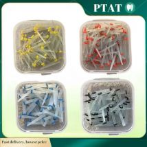 50 Pezzi/Scatola Perni Dentali in Fibra di Vetro, Perni in Resina di Fibra di Vetro a Vite Dritta per Canali Radicolari, Riempimento Ortodontico