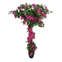 125cm Bougainvillea Artificial Tree with Flowers and Leaves Lightweight Realistic Faux Tree in Pot Home Office Living Room Decor