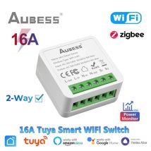 16A Tuya Zigbee WIFI Smart Switch Modulo Misurazione della potenza Interruttore FAI DA TE 2 Vie di Controllo EWelink Mini Relè Della Luce Per Alexa Google Casa