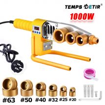 Saldatrice per tubi 800/1000 W, saldatrice per tubi 220 V PB/PP/PE/PPR, strumenti per saldare plastica per tubi dell'acqua domestici, display digitale intelligente della temperatura 320 ℃